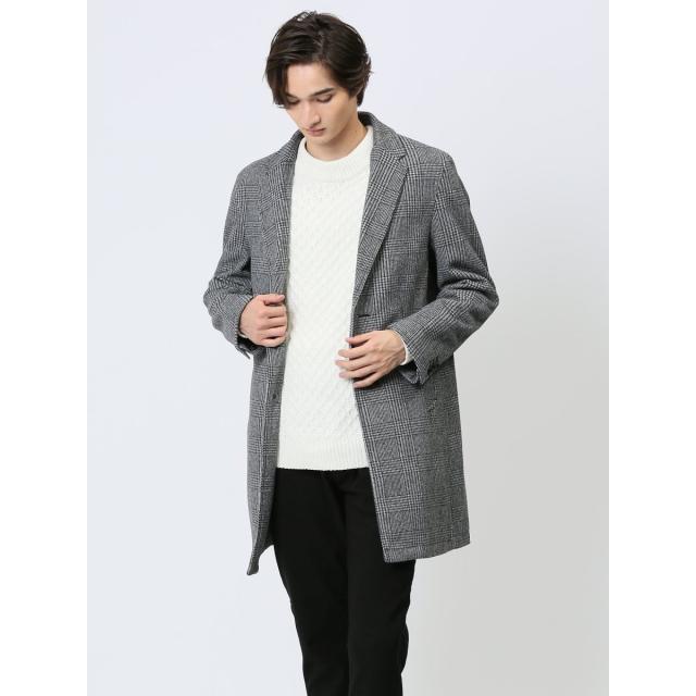 m．f．エディトリアル（m．f．editorial）/【表地ストレッチ】 ニットメルトン チェスターコート