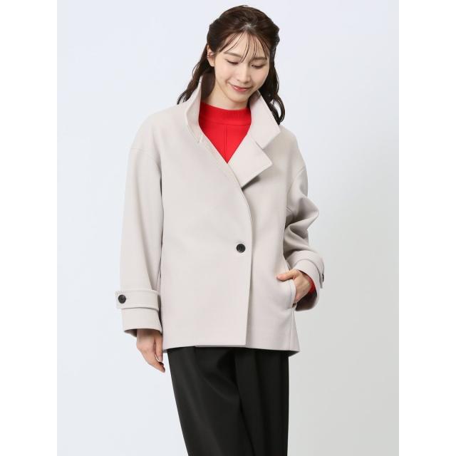 m．f．エディトリアル（m．f．editorial）/【表地ストレッチ ハンドウォッシャブル】m．f．エディトリアル スタンドカラー ハーフコートの通販は 11,000円