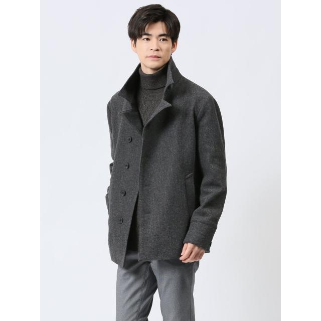 m．f．エディトリアル（m．f．editorial）/【ストレッチ】 ニットメルトン シングルコート