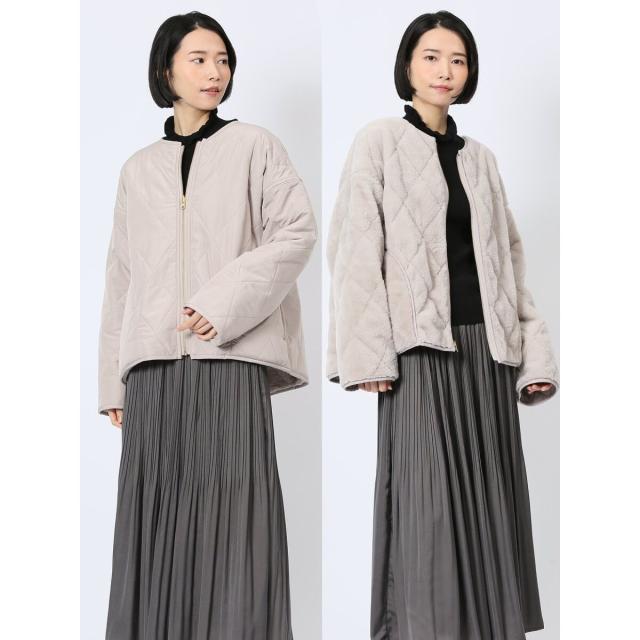 m．f．エディトリアル（m．f．editorial）/【リバーシブル】m．f．エディトリアル ファー×キルト リバーシブル 中綿ブルゾンの通販は 8,800円