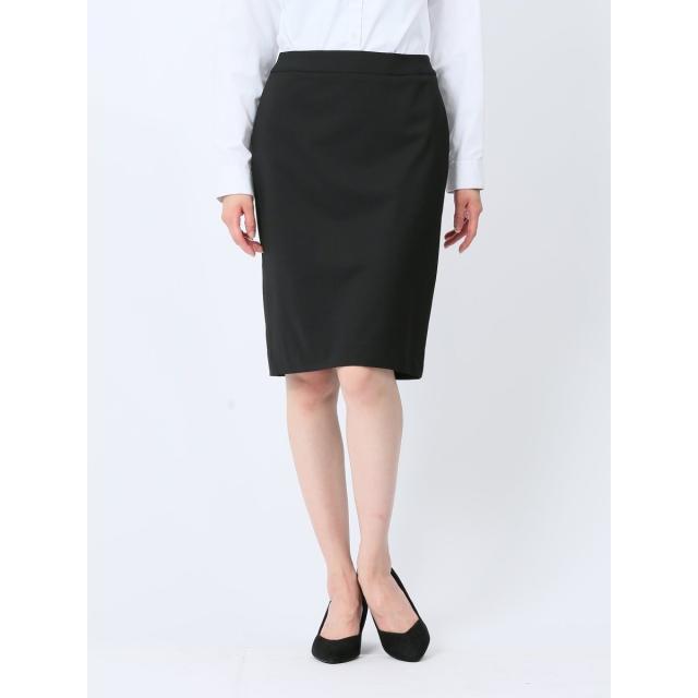 【NEW】m．f．エディトリアル（m．f．editorial）/リクルート黒無地 ストレッチ タイトスカート(セットアップ可能)