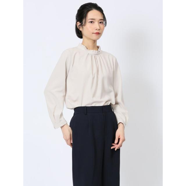 m．f．エディトリアル（m．f．editorial）/m．f．エディトリアル ギャザーハイネック 8分袖プルオーバーブラウスの通販は 6,490円