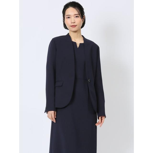 m．f．エディトリアル（m．f．editorial）/【ストレッチ ウォッシャブル】m．f．エディトリアル カラーレスジャケット紺(セットアップ…