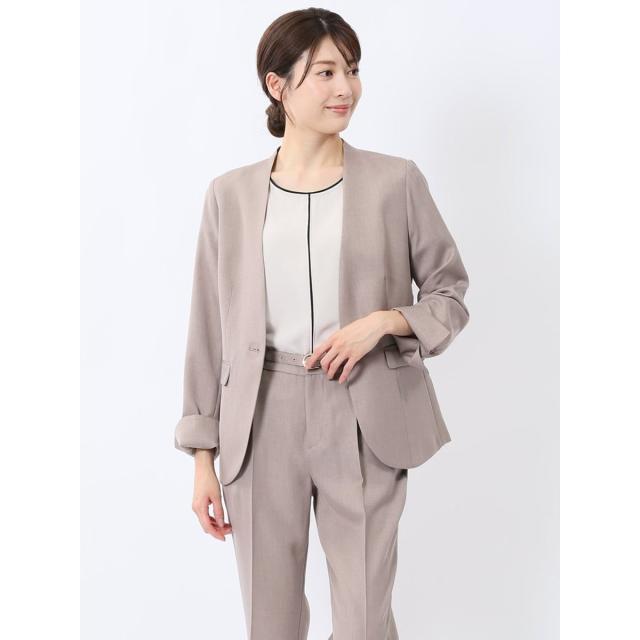 m．f．エディトリアル（m．f．editorial）/【ストレッチ ウォッシャブル】m．f．エディトリアル カラーレスジャケット(セットアップ可能)