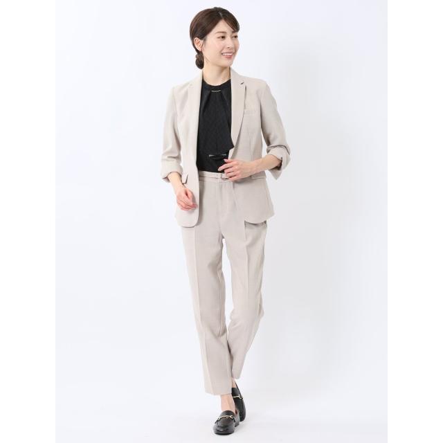 m．f．エディトリアル（m．f．editorial）/【ストレッチ ウォッシャブル UV】m．f．エディトリアル 1釦7分袖ジャケット＋テーパードパ…