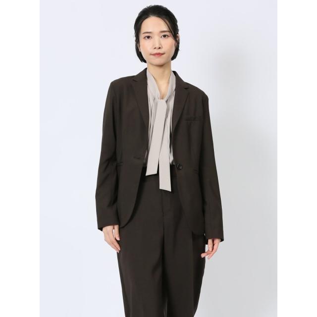 m．f．エディトリアル（m．f．editorial）/【ストレッチ ウォッシャブル】m．f．エディトリアル 1釦ジャケット こげ茶(セットアップ可能)