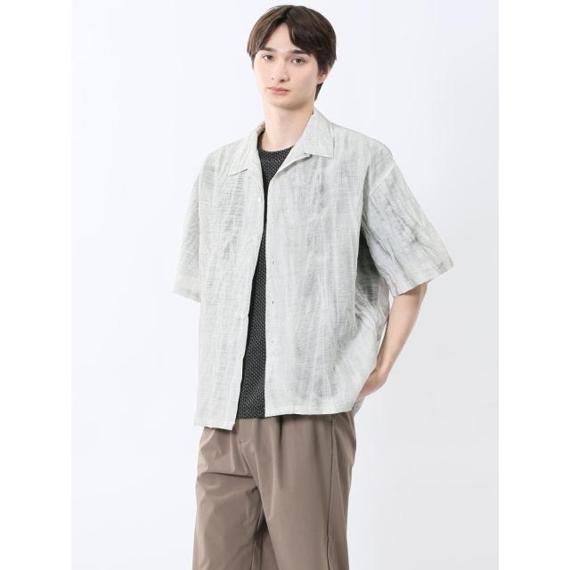m．f．エディトリアル（m．f．editorial）/【ストレッチ】【マシンウォッシャブル】m．f．エディトリアル  プリント オープンカラー半…