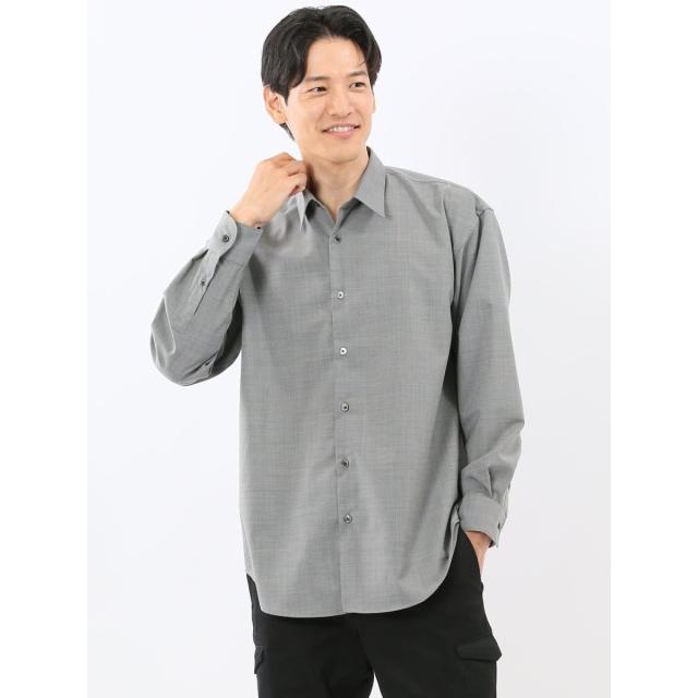 m．f．エディトリアル（m．f．editorial）/【ウール混ストレッチ】m．f．エディトリアル レギュラーカラー長袖シャツ_1
