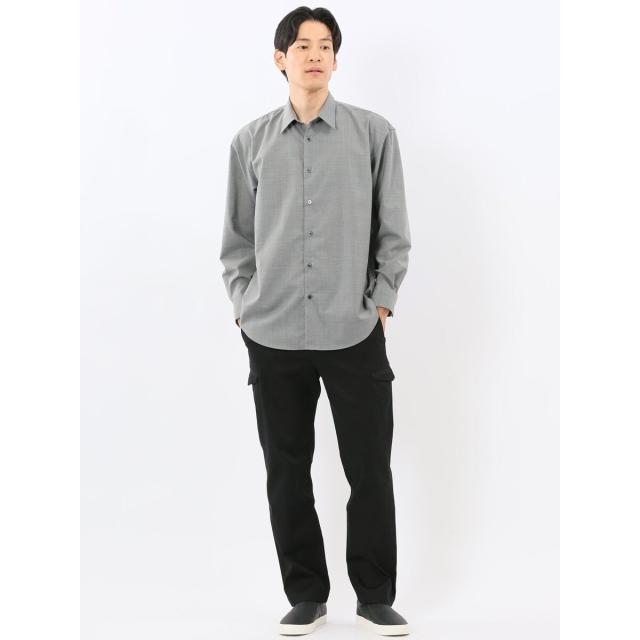 m．f．エディトリアル（m．f．editorial）/【ウール混ストレッチ】m．f．エディトリアル レギュラーカラー長袖シャツ_5