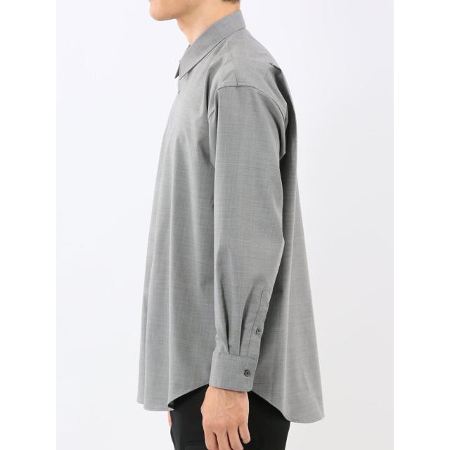 m．f．エディトリアル（m．f．editorial）/【ウール混ストレッチ】m．f．エディトリアル レギュラーカラー長袖シャツ_7