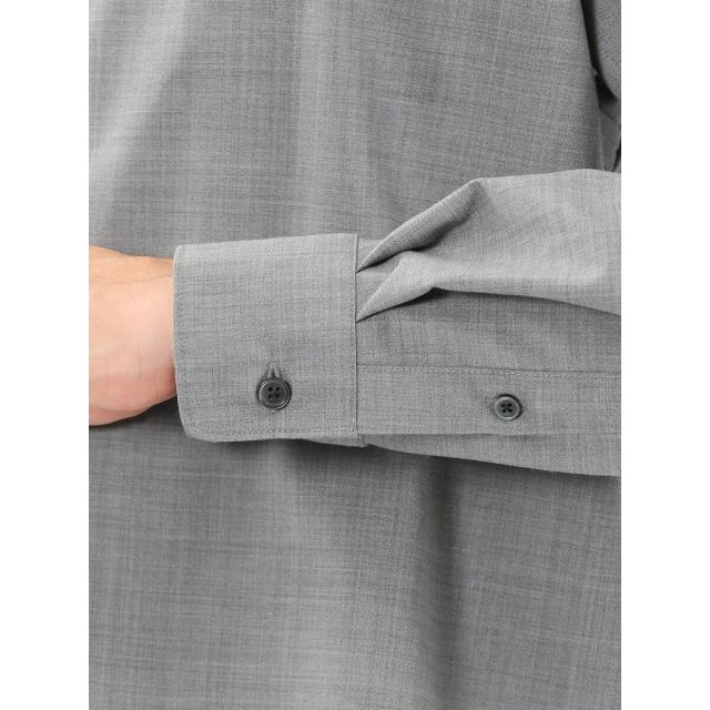 m．f．エディトリアル（m．f．editorial）/【ウール混ストレッチ】m．f．エディトリアル レギュラーカラー長袖シャツ_10