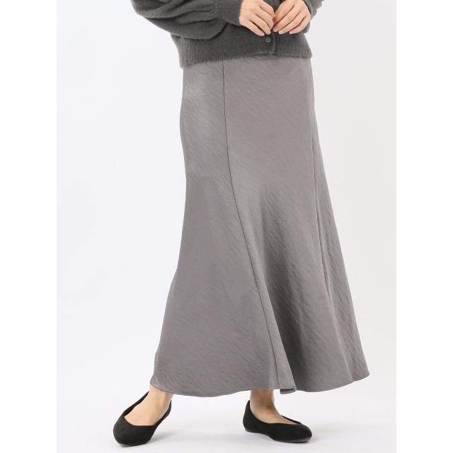 【NEW】m．f．エディトリアル（m．f．editorial）/ストレッチサテン ロングスカート