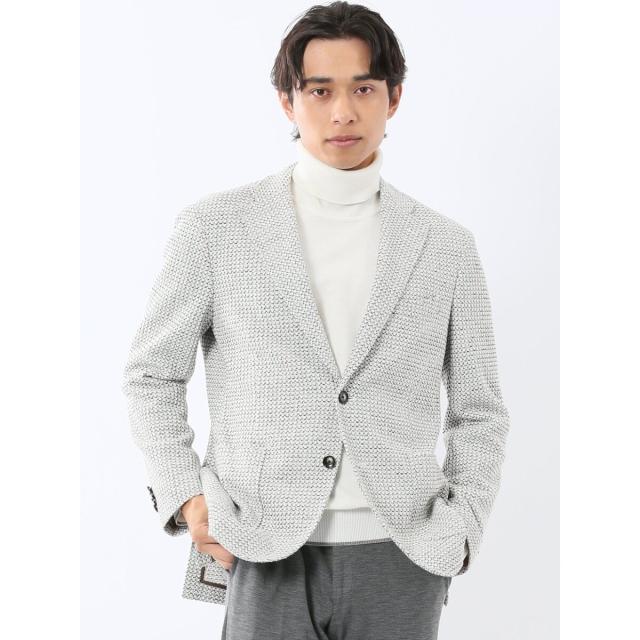 m．f．エディトリアル（m．f．editorial）/【表地ストレッチ ツイード調】m．f．エディトリアル ライトニット 2ボタンジャケット