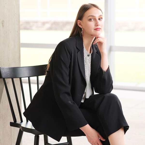 【NEW】リリアンビューティ（Liliane Burty）/バックサテンジョーゼット　テーラードジャケット[セットアップ可]の通販は 40,040円