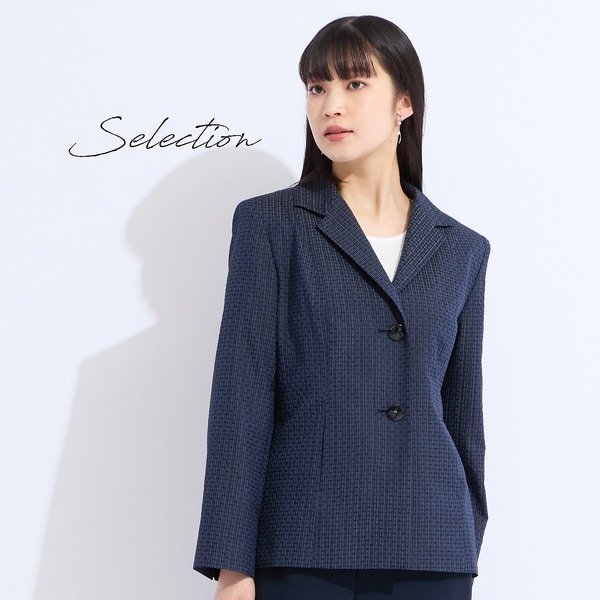 リリアンビューティ（Liliane Burty）/【11〜17号】米沢織シルクサッカーチェックジャケット