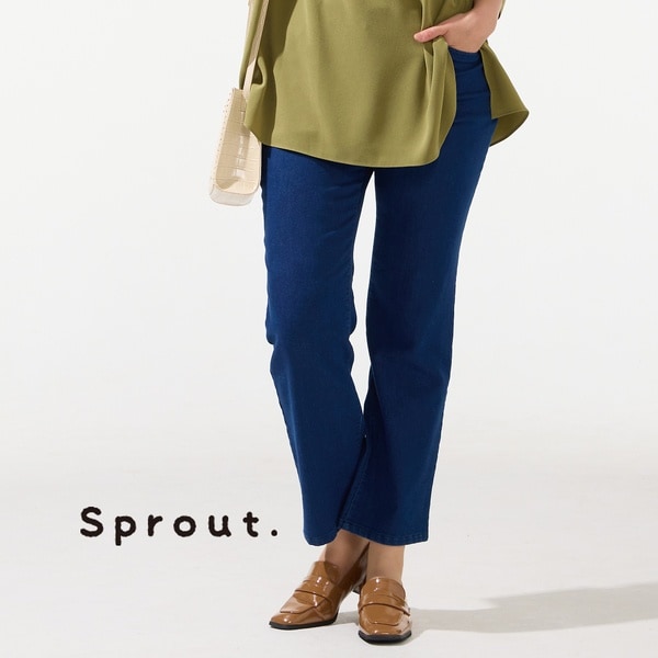 リリアンビューティ（Liliane Burty）/【L〜4L】ウォッシャブルニットデニム　ダークブルー