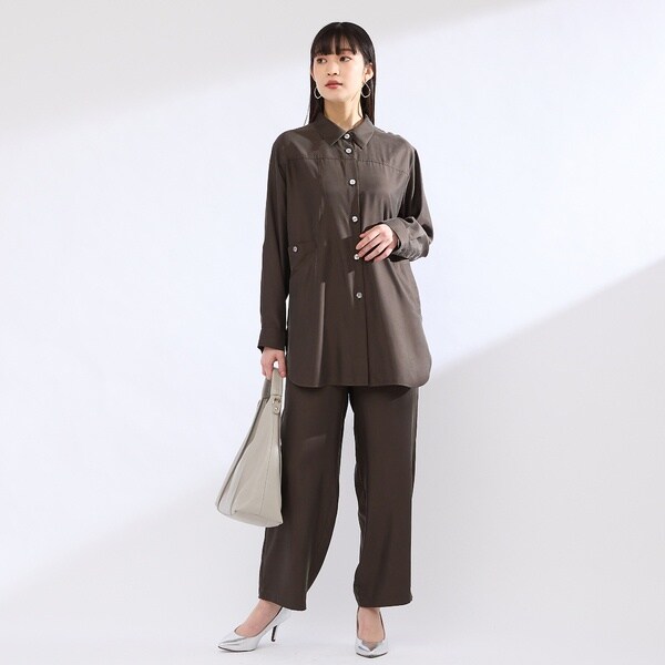 リリアンビューティ（Liliane Burty）/【L〜４L・セットアップ対応】ウォッシャブルキュプラツイルパンツ リリアンビューティ（Liliane Burty）/【L〜4L・セットアップ対応