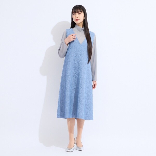 リリアンビューティ（Liliane Burty）/【M〜4L/セットアップ対応】米沢織ふくれジャカードワンピース_15