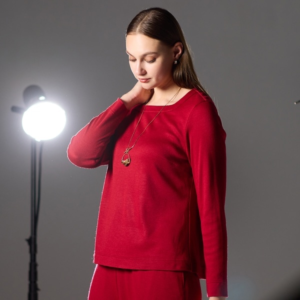 リリアンビューティ（Liliane Burty）/【M〜4L/セットアップ対応】ウォームスムースプルオーバーＴシャツ