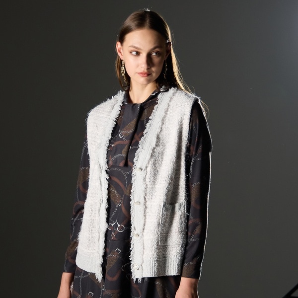 リリアンビューティ（Liliane Burty）/【L〜４L】ツイードニットベスト