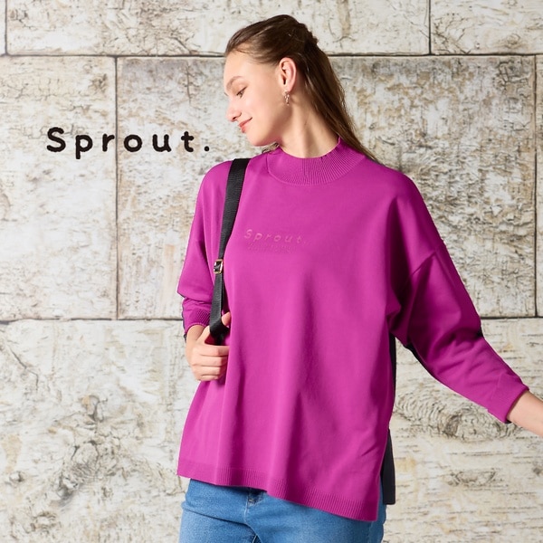 リリアンビューティ（Liliane Burty）/【L・3L】配色ハイネックプルオーバーニット