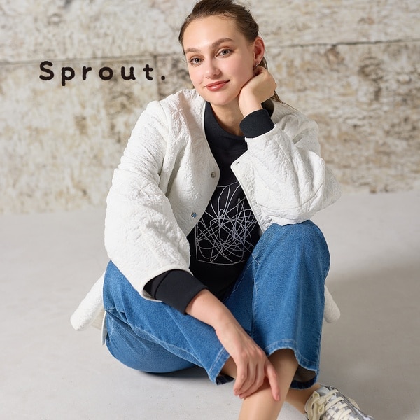 リリアンビューティ（Liliane Burty）/【L〜４L】フラワージャカード中綿ジャケット