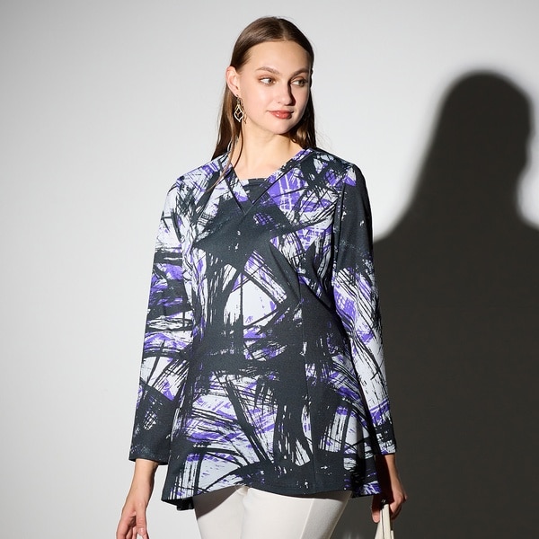 リリアンビューティ（Liliane Burty）/【M〜４L】幾何プリントプルオーバーチュニック