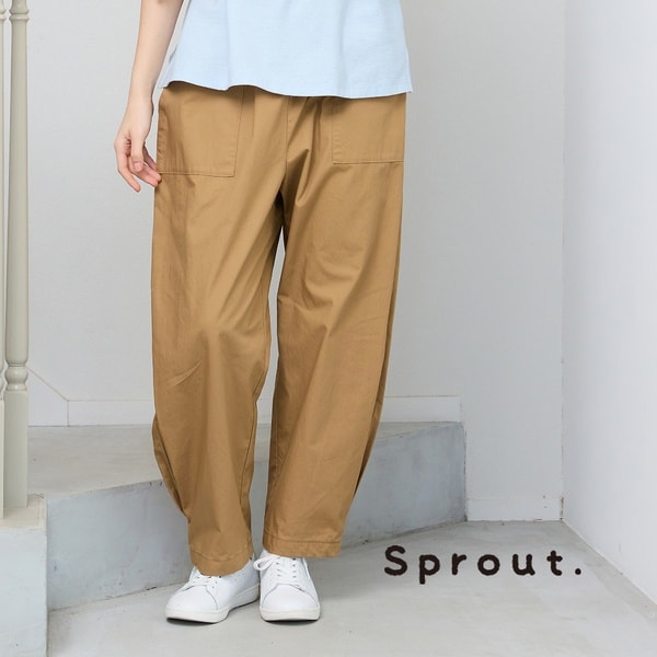 リリアンビューティ（Liliane Burty）/【Sprout．/L〜4L】オールゴム裾タックパンツ