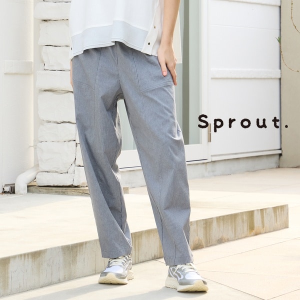 リリアンビューティ（Liliane Burty）/【Sprout．/L〜4L】オールゴムドビーストライプパンツ