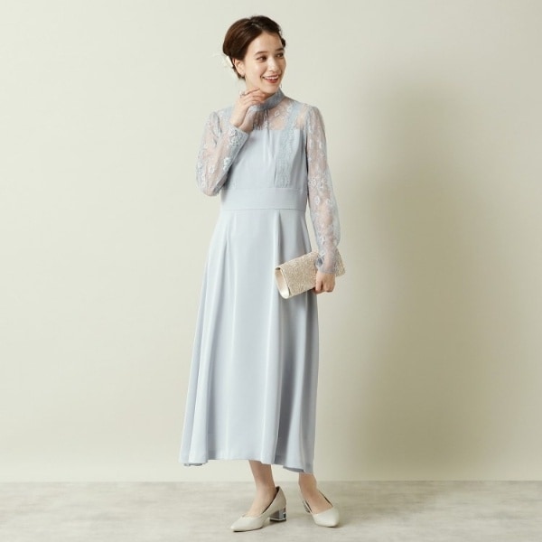 イッツデモ（ITS’DEMO）/【結婚式・パーティに】サテン×レースワンピース＜ドレスコレクション＞