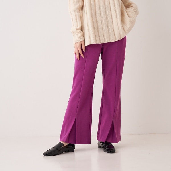 コレックス（collex）/【WEB限定】ウール混　カットポンチフレアパンツ