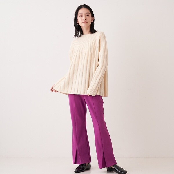 コレックス（collex）/【WEB限定】ウール混　カットポンチフレアパンツ_10