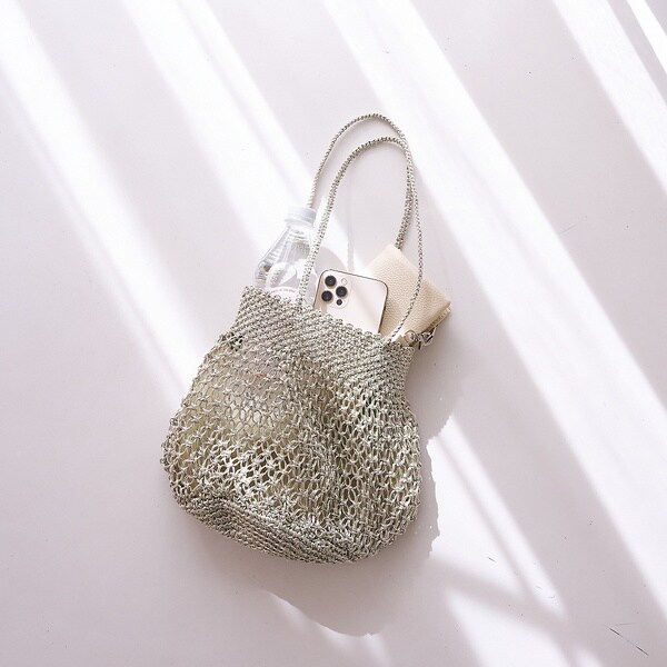 コレックス（collex）/【ANANS】SMALL マクラメ メタリック トートバッグ