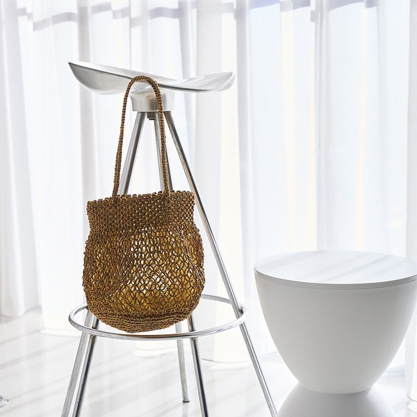 コレックス（collex）/【ANANS】SMALL マクラメメタリック ラウンド トートバッグ