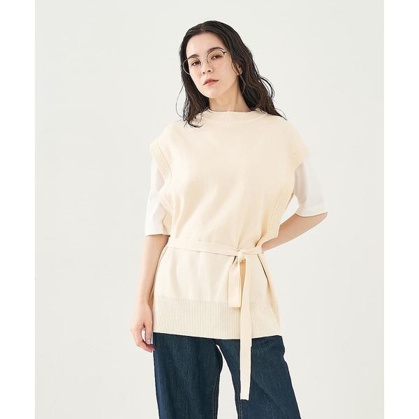 コレックス（collex）/ベルト付バックスリットニットベスト