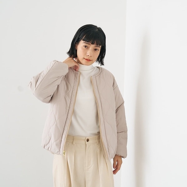 【NEW】コレックス（collex）/キルト×ボアリバーシブル中綿ブルゾン