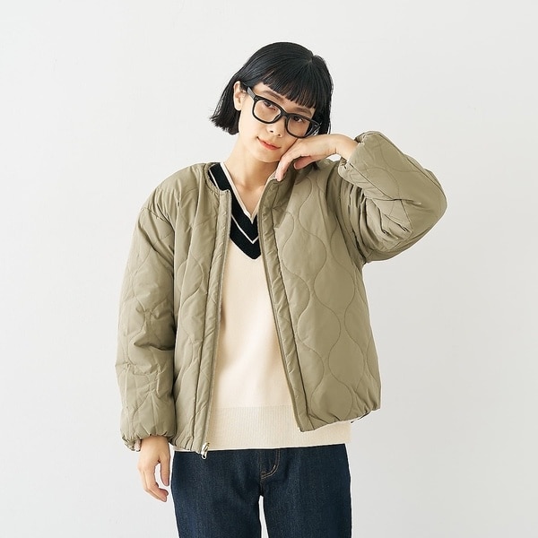 コレックス（collex）/キルト×ボアリバーシブル中綿ブルゾン