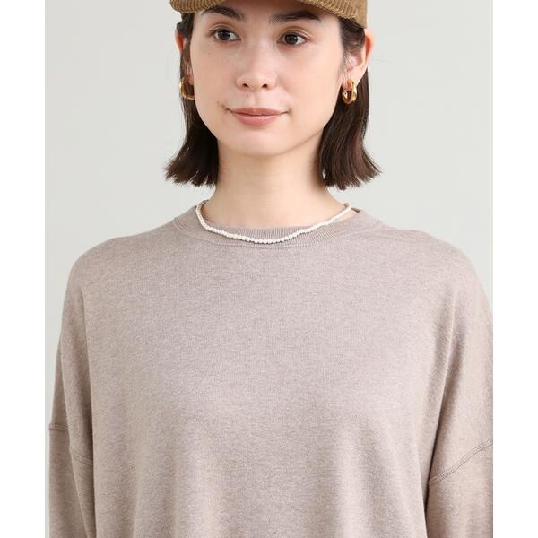 イッツインターナショナル（I．T．’S． international）/クルーネックニット《オーガニックエアーコットン》