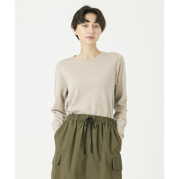 イッツインターナショナル（I．T．’S． international）/ウォッシャブルウールベーシッククルーネックニット《HARMONY》