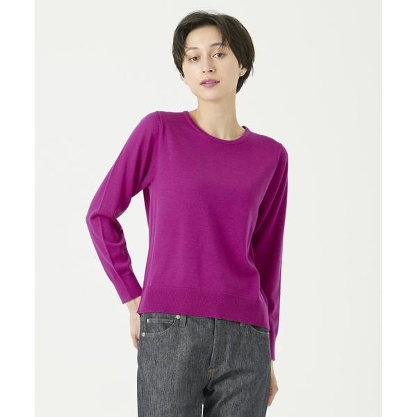 イッツインターナショナル（I．T．’S． international）/ウォッシャブルウールベーシッククルーネックニット《HARMONY》