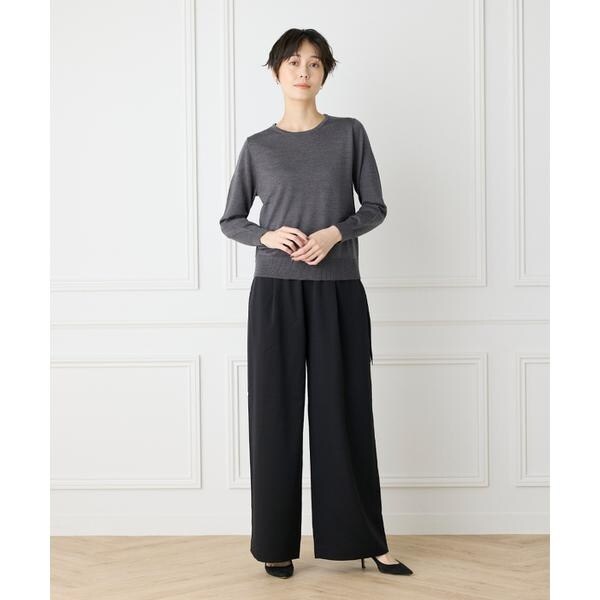 イッツインターナショナル（I．T．’S． international）/ウォッシャブルウールベーシッククルーネックニット《HARMONY》