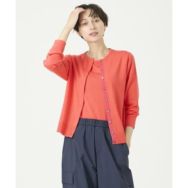 イッツインターナショナル（I．T．’S． international）/ウォッシャブルウールクルーネックカーディガン《HARMONY》