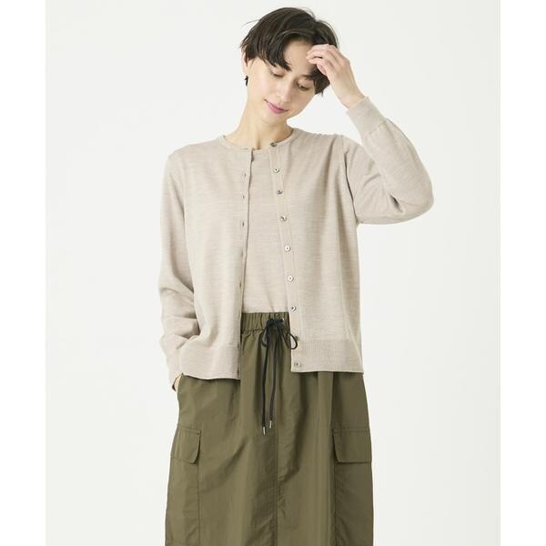 イッツインターナショナル（I．T．’S． international）/ウォッシャブルウールクルーネックカーディガン《HARMONY》