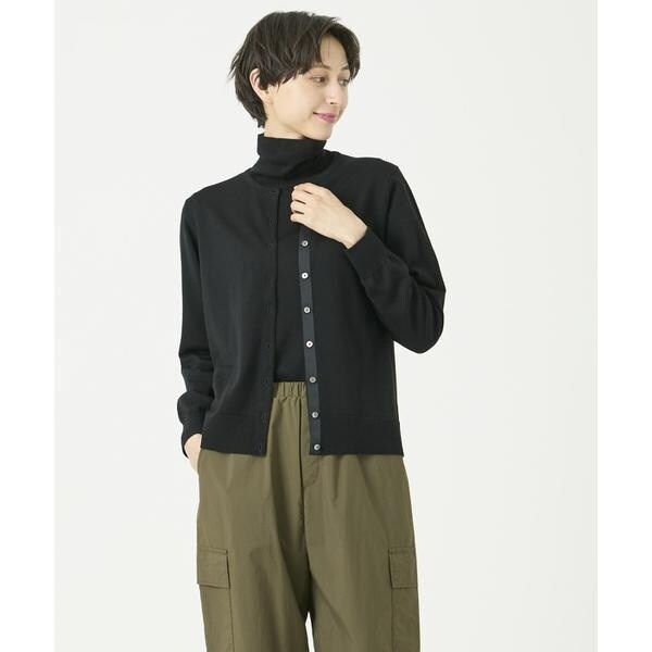 イッツインターナショナル（I．T．’S． international）/ウォッシャブルウールクルーネックカーディガン《HARMONY》