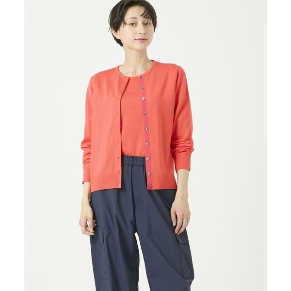 イッツインターナショナル（I．T．’S． international）/ウォッシャブルウールクルーネックカーディガン《HARMONY》