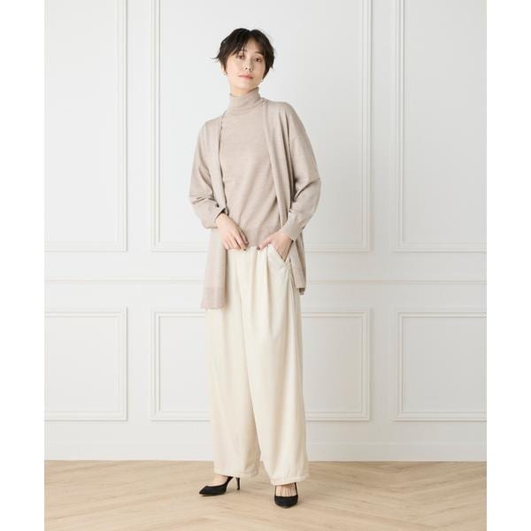 イッツインターナショナル（I．T．’S． international）/ウォッシャブルウール着流しロングカーディガン《HARMONY》