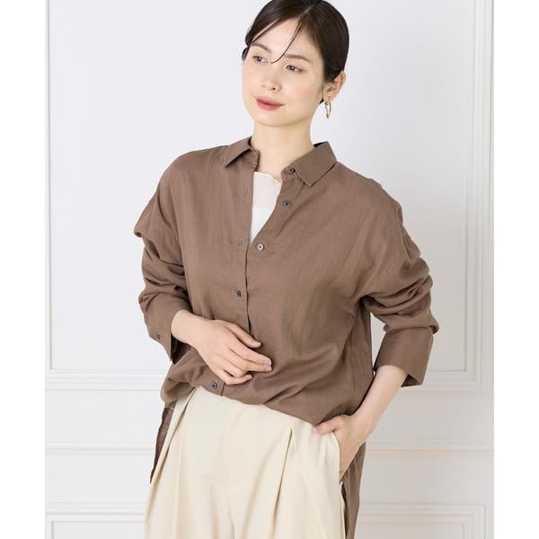 イッツインターナショナル（I．T．’S． international）/オーバーサイズリネンシャツ《FUDGE 7月号掲載商品》