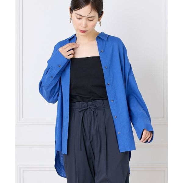 イッツインターナショナル（I．T．’S． international）/オーバーサイズリネンシャツ《FUDGE 7月号掲載商品》