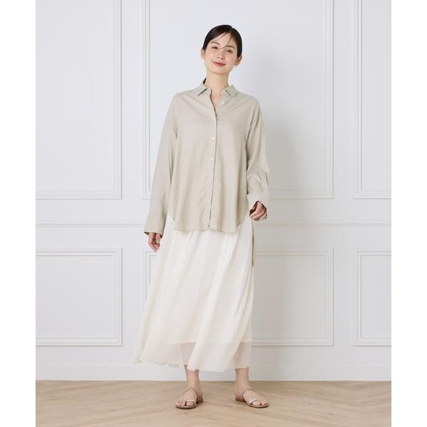 イッツインターナショナル（I．T．’S． international）/オーバーサイズリネンシャツ《FUDGE 7月号掲載商品》