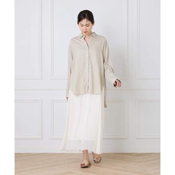 イッツインターナショナル（I．T．’S． international）/オーバーサイズリネンシャツ《FUDGE 7月号掲載商品》